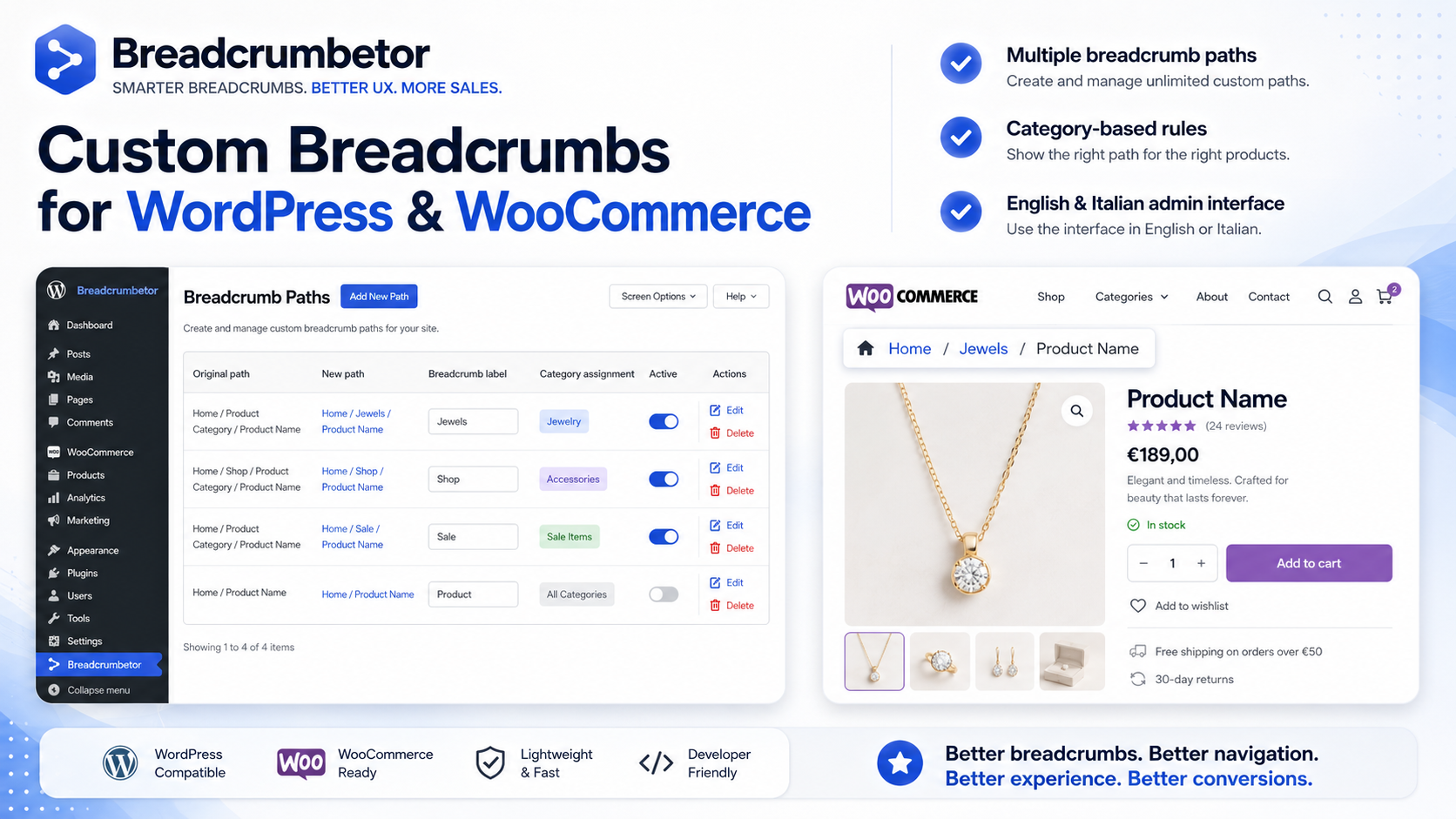 Breadcrumbetor WooCommerce breadcrumb plugin