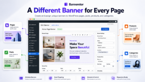 Banneretor WordPress and WooCommerce custom banner plugin interface
