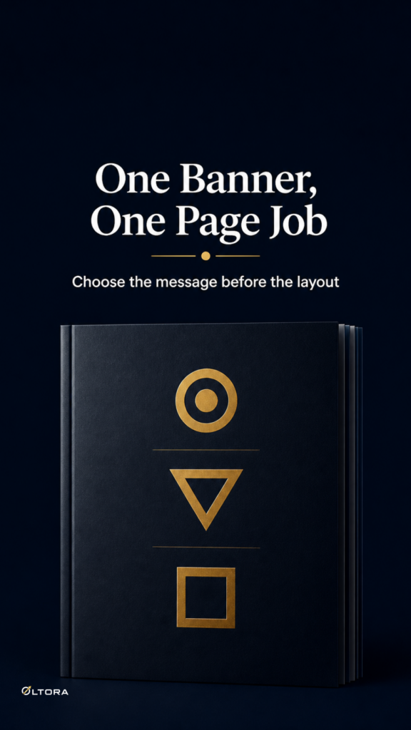 Page banners should answer one page job