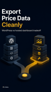 A pricing manager comparing WordPress dashboard data with a spreadsheet report
