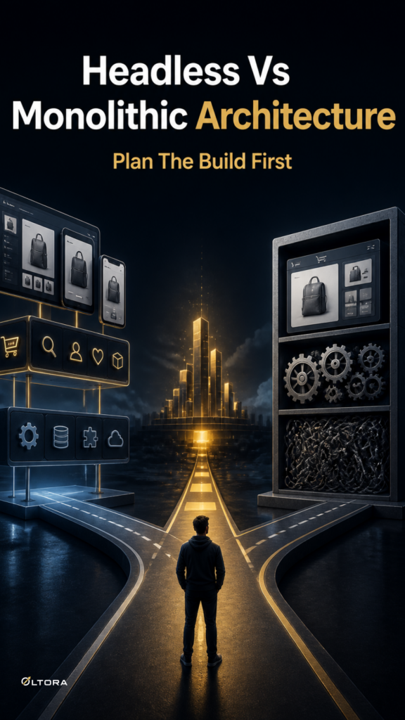 Headless Vs Monolithic Architecture – Plan The Build First comparison graphic