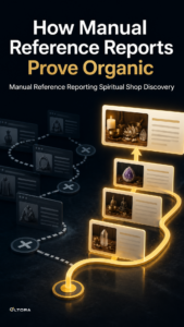 How Manual Reference Reports Prove Organic – Manual Reference Reporting Spiritual Shop Discovery data review graphic