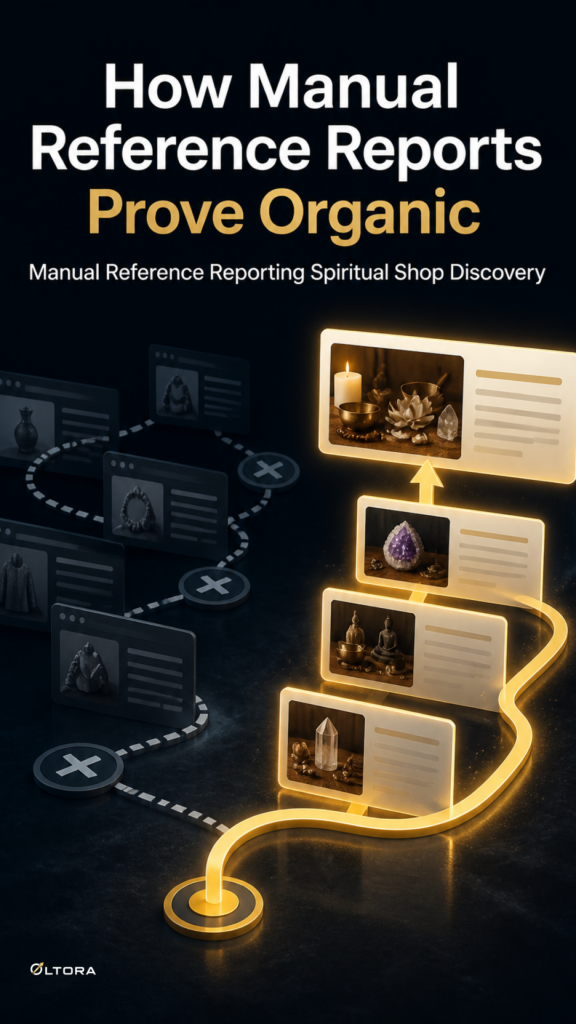 How Manual Reference Reports Prove Organic – Manual Reference Reporting Spiritual Shop Discovery data review graphic
