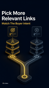 Pick More Relevant Links – Match The Buyer Intent comparison graphic