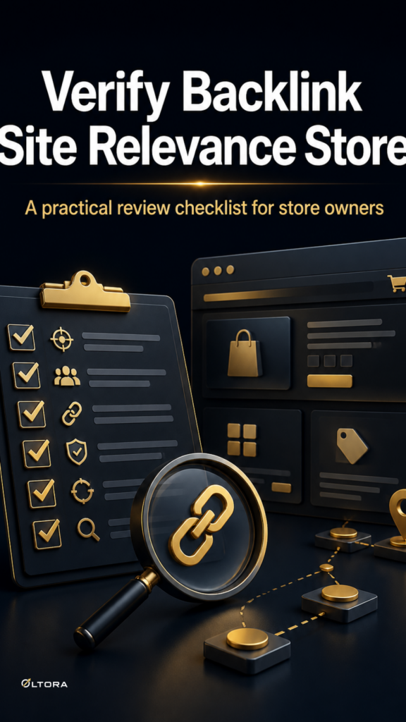 Verify Backlink Site Relevance Store – A practical review checklist for store owners checklist graphic