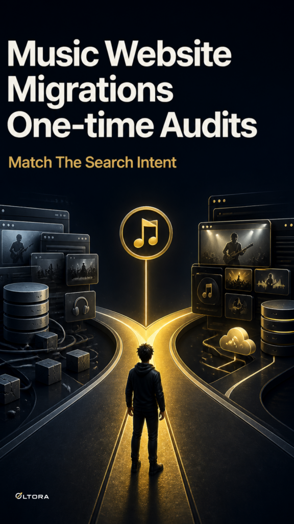 Music Website Migrations One-time Audits – Match The Search Intent comparison graphic