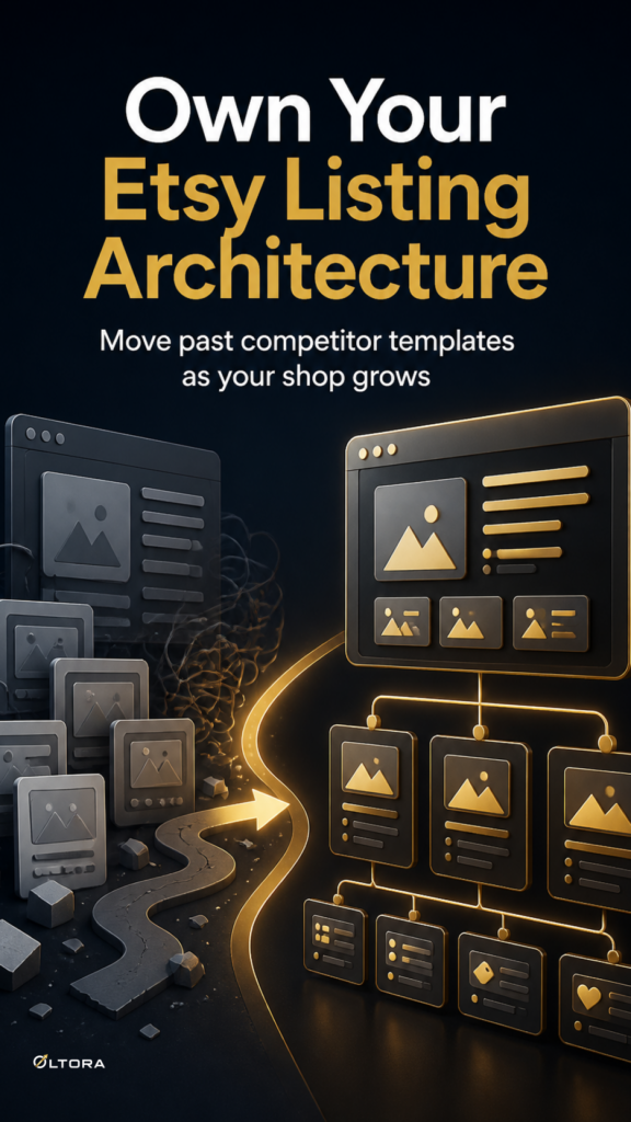 Own Your Etsy Listing Architecture – Move past competitor templates as your shop grows decision diagram